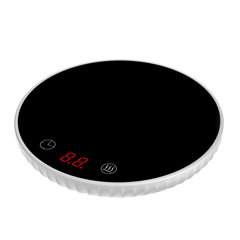 Touch-Control Electric Cup Warmer Fast 2-Temp Heating for Coffee & Tea, Auto Shut-Off, Digital Display (Black/White/Green)