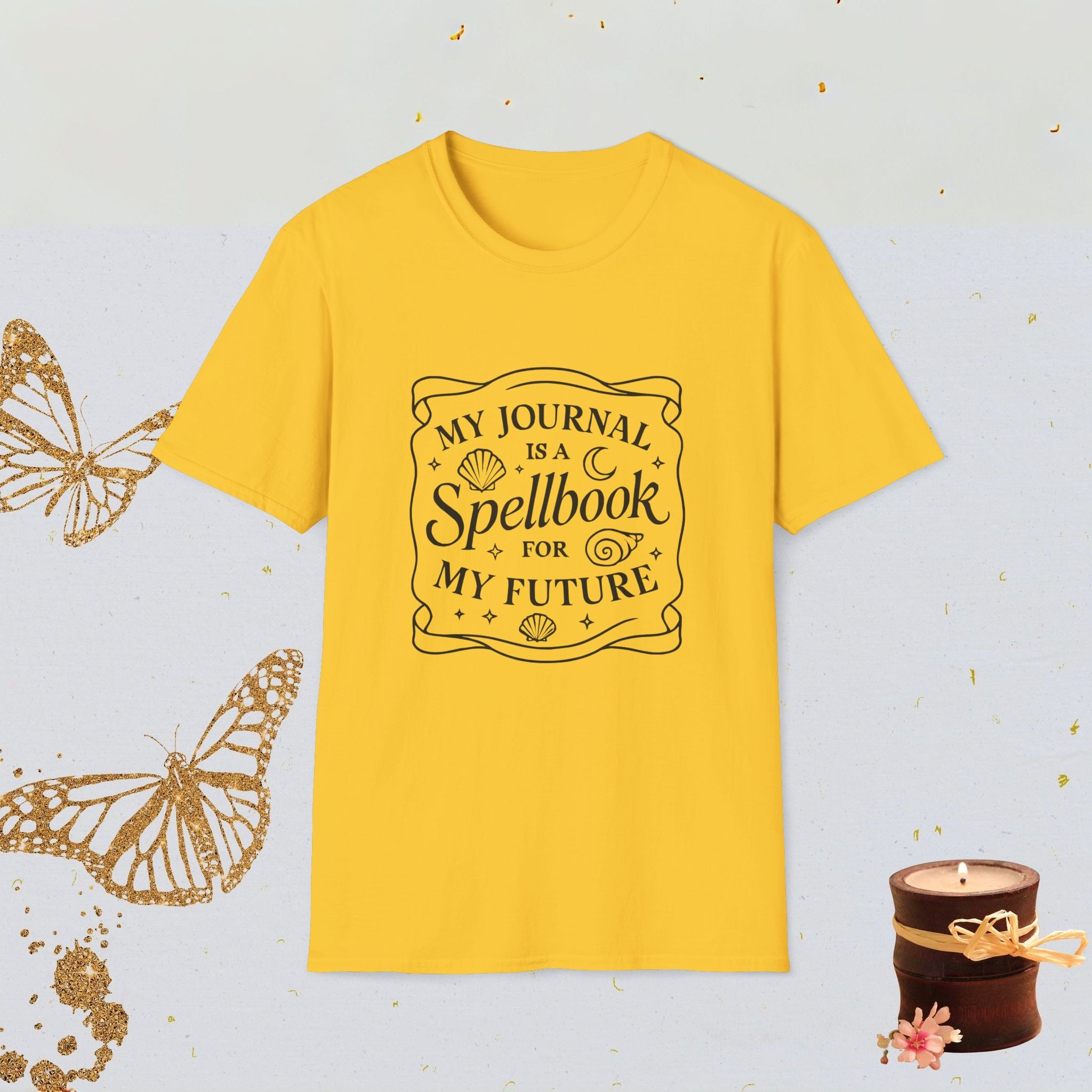 My Journal Is a Spellbook for My Future Manifestation Shirt, Spiritual Aesthetic Tee, Cosmic Mindset Apparel