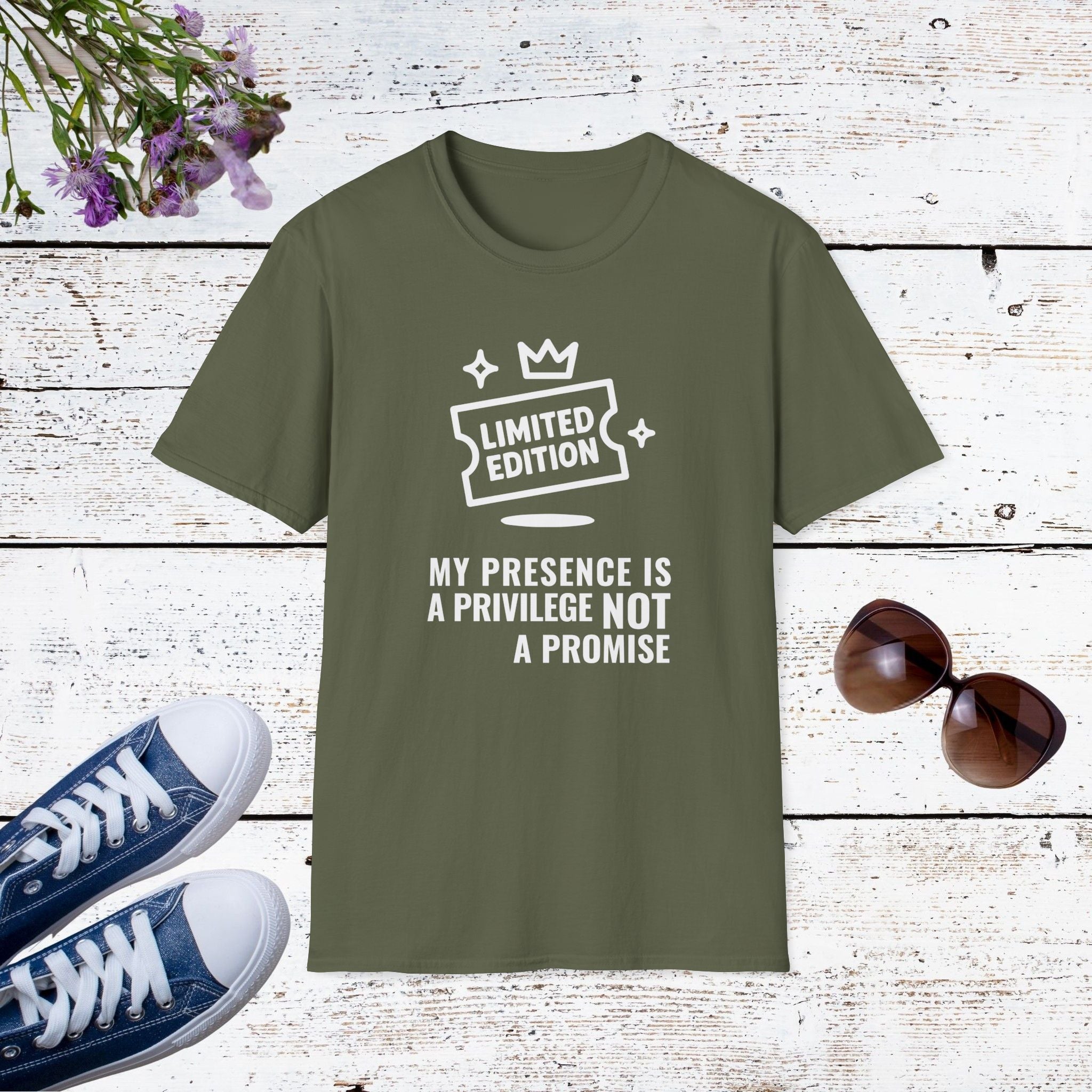 Limited Edition My Presence Is a Privilege Not a Promise Shirt, Statement Introvert Tee, Bold Confidence Gift
