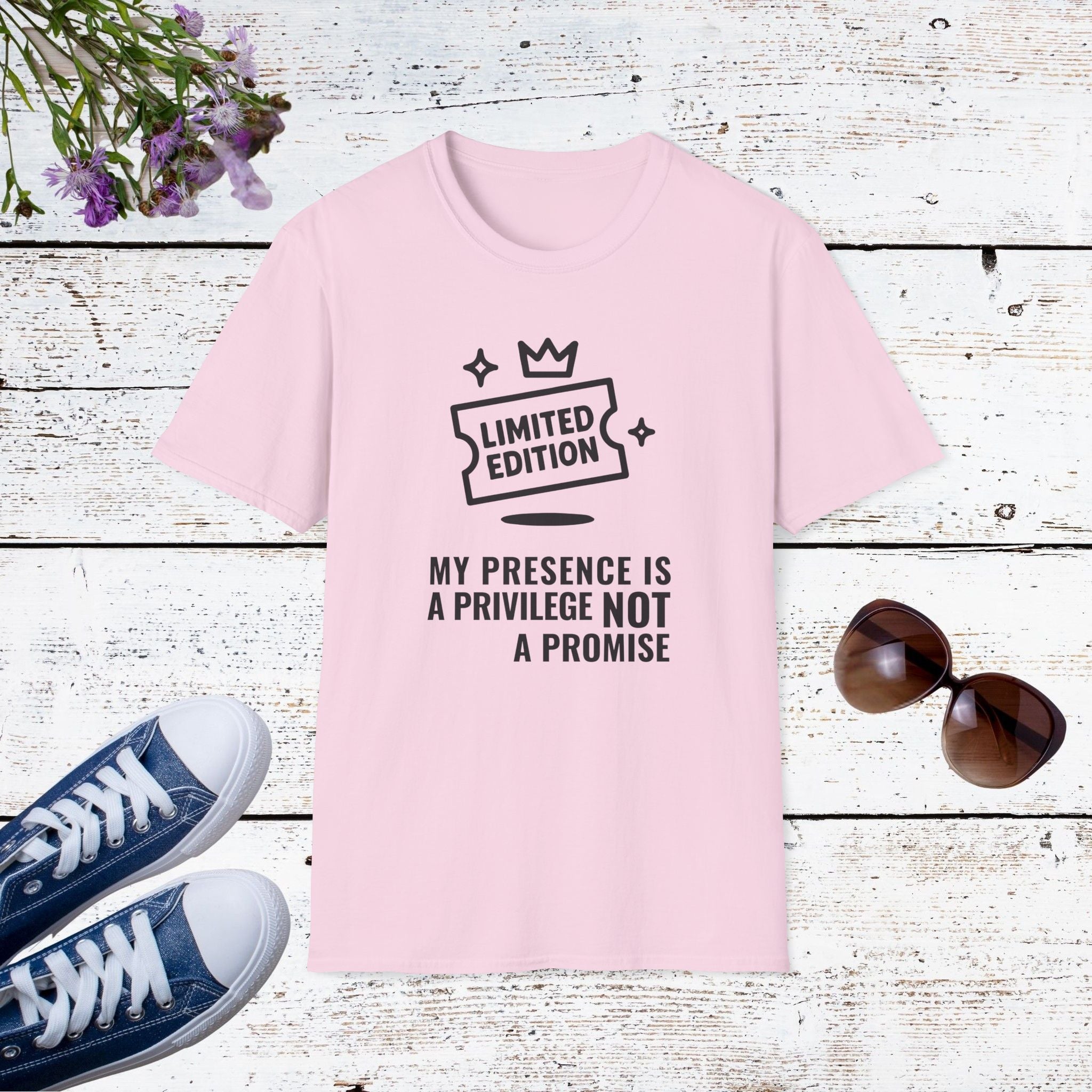 Limited Edition My Presence Is a Privilege Not a Promise Shirt, Statement Introvert Tee, Bold Confidence Gift