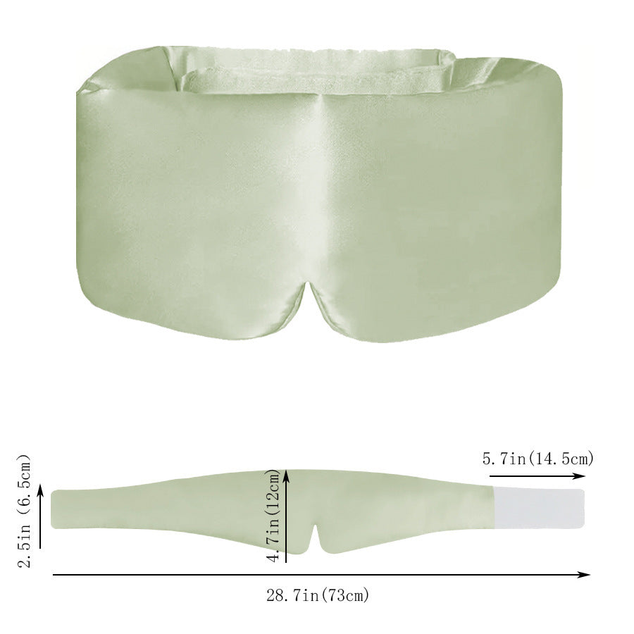 Silk-Like Bamboo Fiber Stretch Satin Eye Mask - Adjustable Blackout Cover for Travel & Deep Sleep