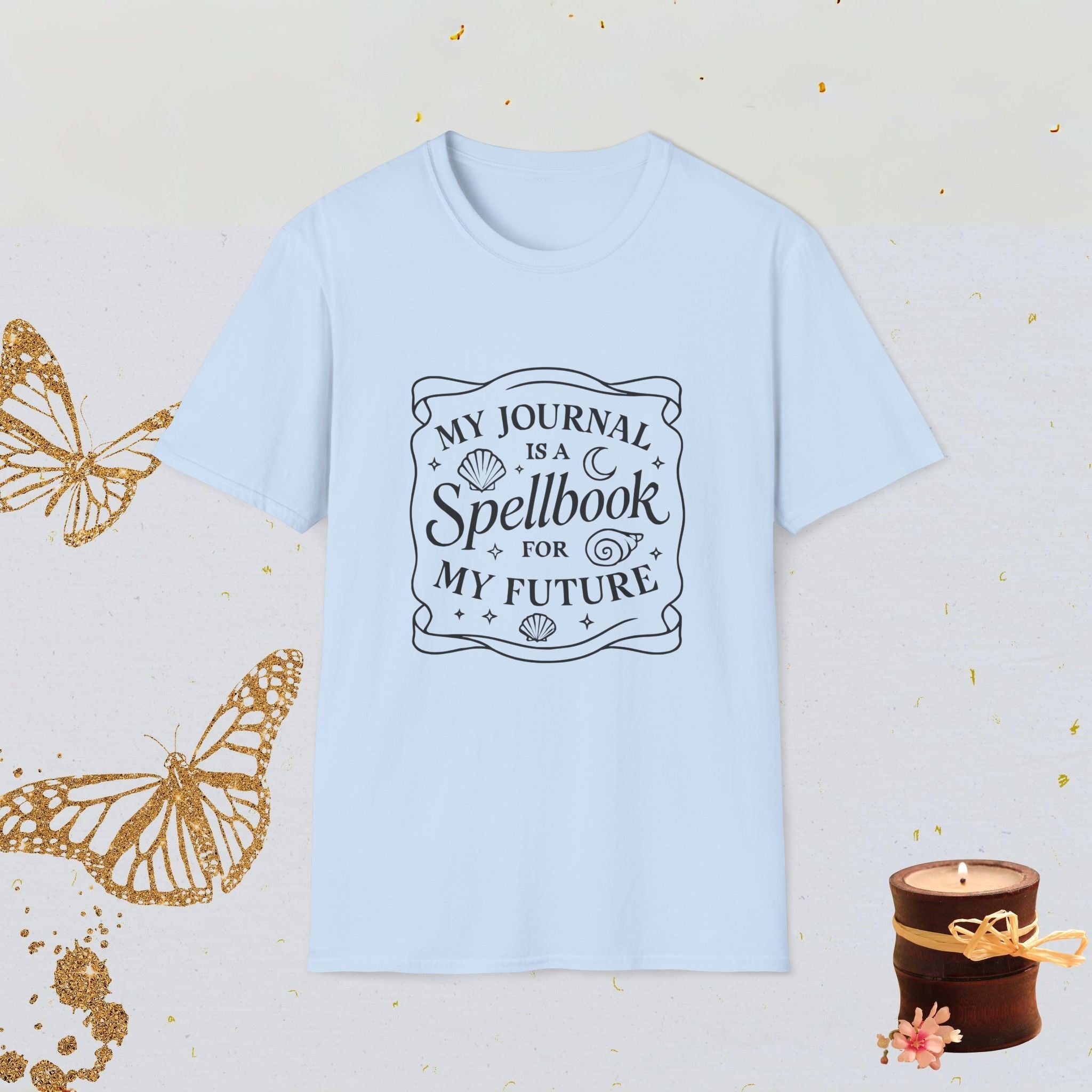My Journal Is a Spellbook for My Future Manifestation Shirt, Spiritual Aesthetic Tee, Cosmic Mindset Apparel