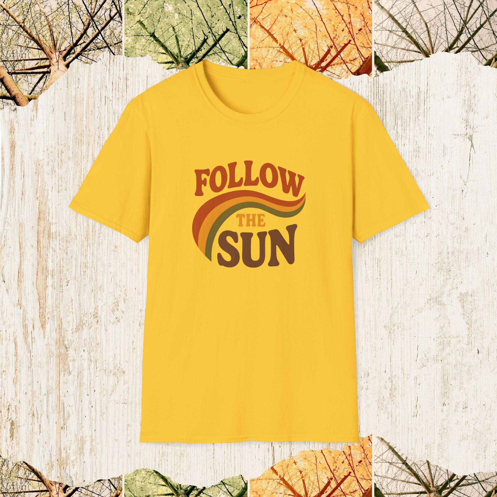 Follow the Sun Autumn Vibes Shirt, Cozy Fall Tee, Pumpkin Season Apparel