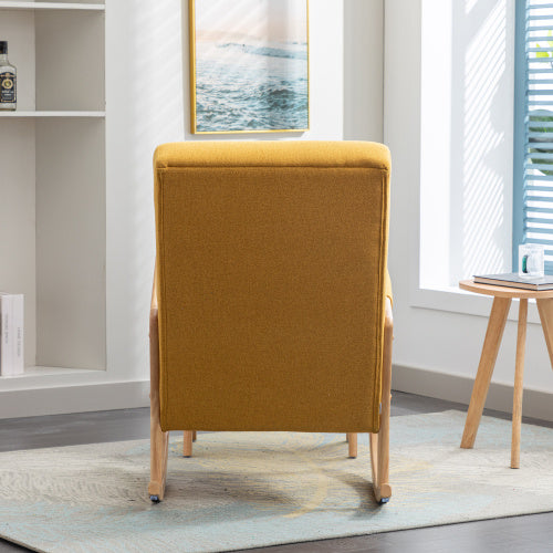 Comfort Rocker & Ottoman Set – Upholstered Gliding Armchair with Wooden Base for Home or Nursery