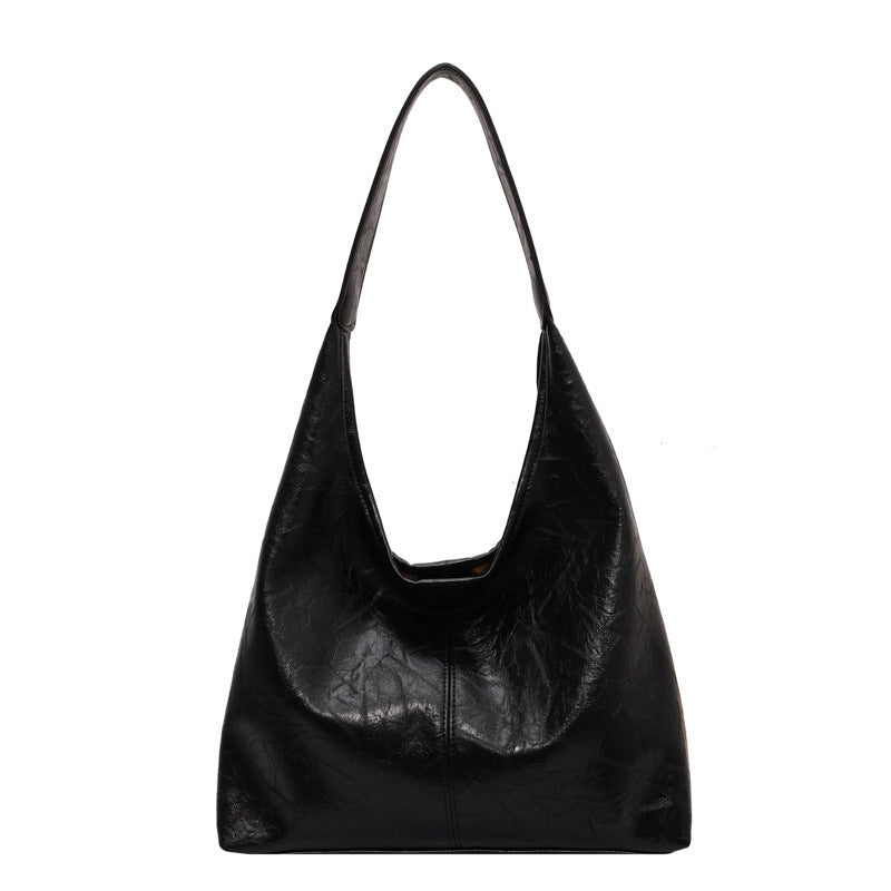 2-Piece PU Shoulder Bag Set – Large Capacity Hobo Tote with Matching Clutch for Daily Use