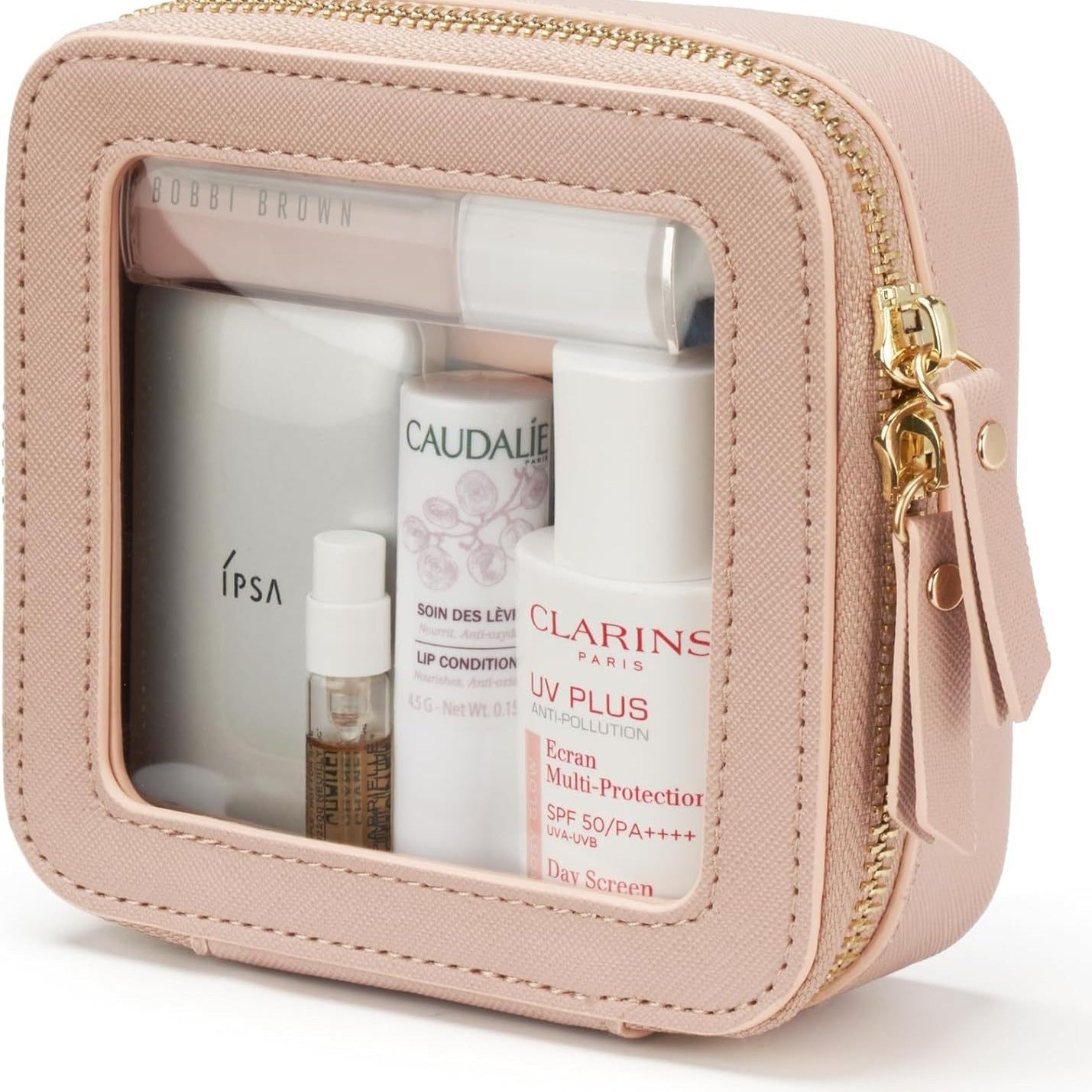 Mini Clear Makeup Bag – Small Waterproof Organizer for Cosmetics & Toiletries PU Material