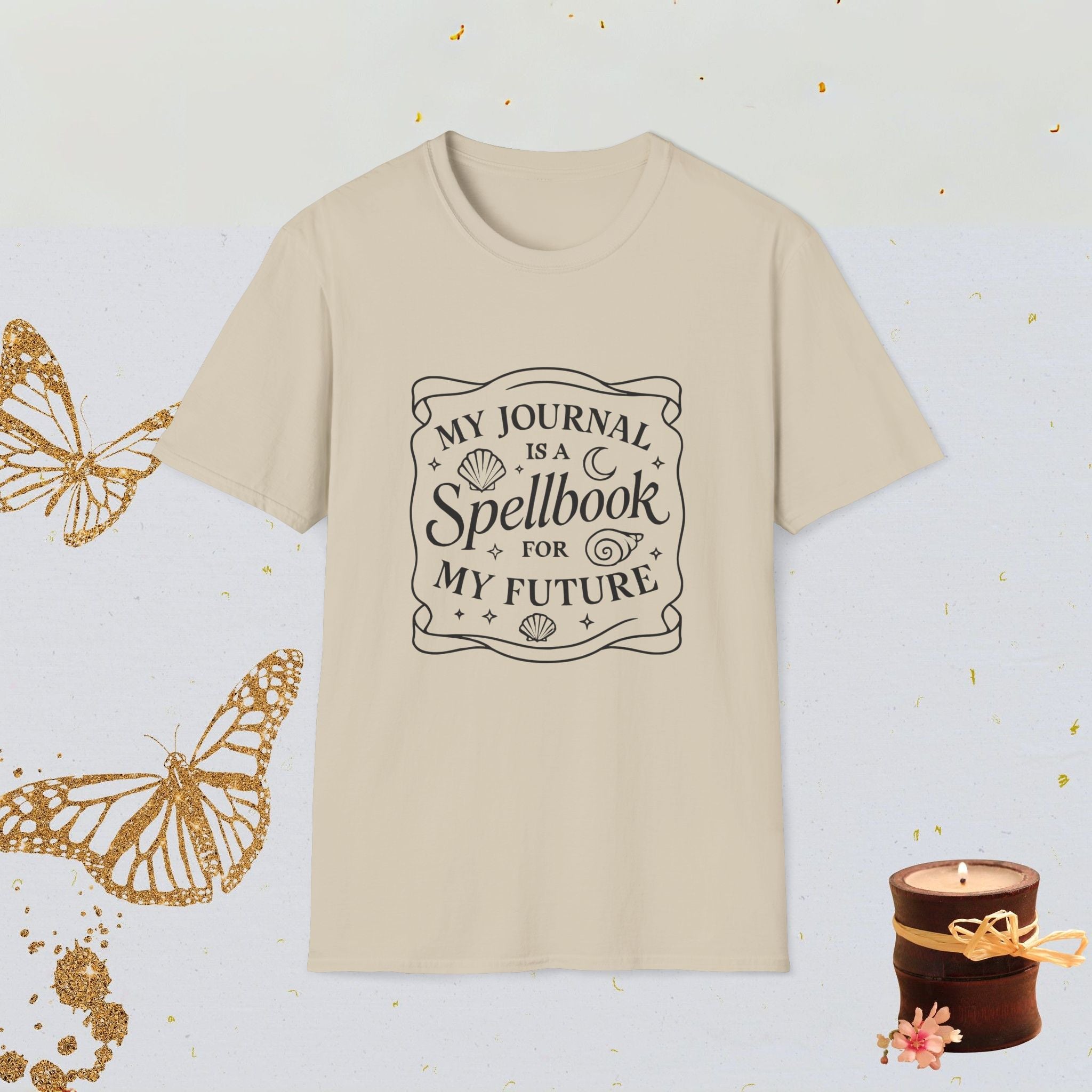 My Journal Is a Spellbook for My Future Manifestation Shirt, Spiritual Aesthetic Tee, Cosmic Mindset Apparel