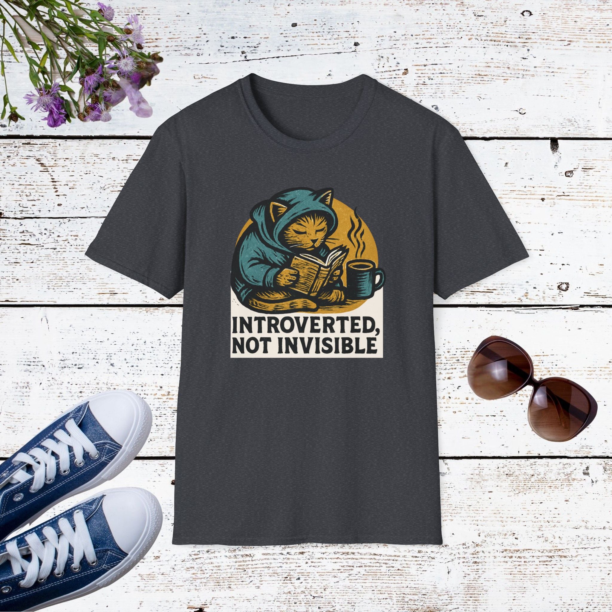Introverted Not Invisible Bold Introvert Statement Shirt, Minimalist Empowerment Tee, Personality Gift