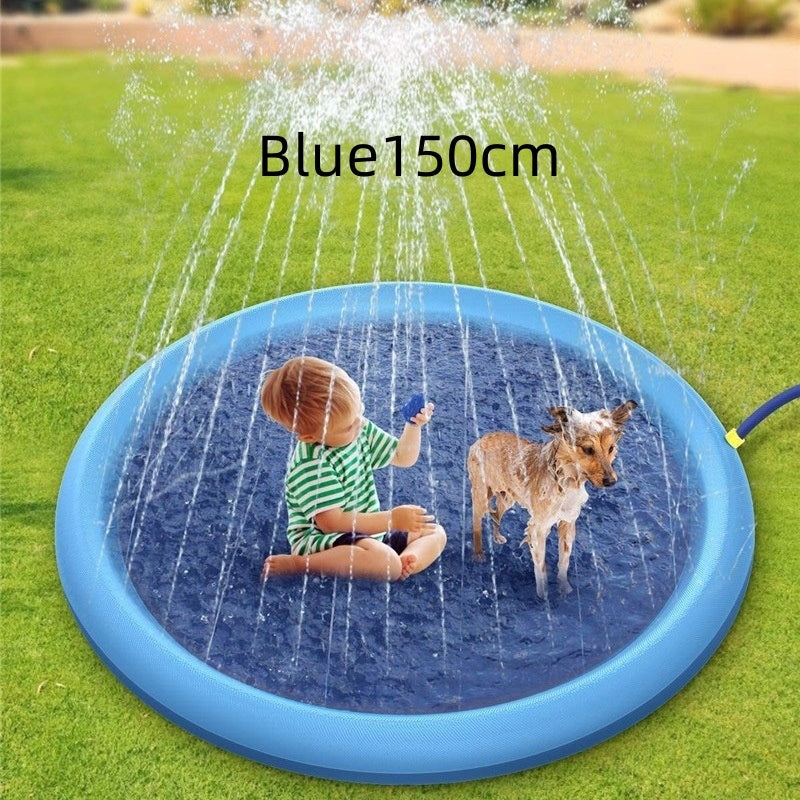 Backyard Water Play Mat - Summer Splash Pad for Kids & Pets with Anti-Slip Surface