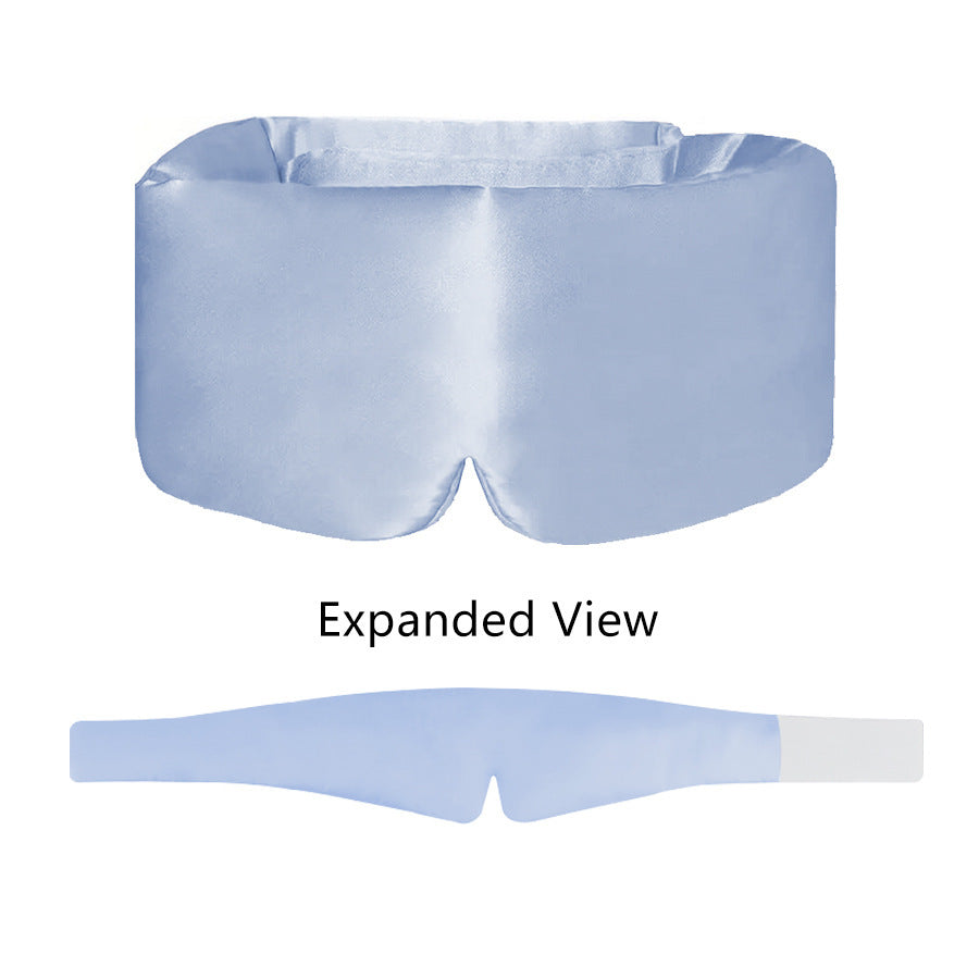 Silk-Like Bamboo Fiber Stretch Satin Eye Mask - Adjustable Blackout Cover for Travel & Deep Sleep