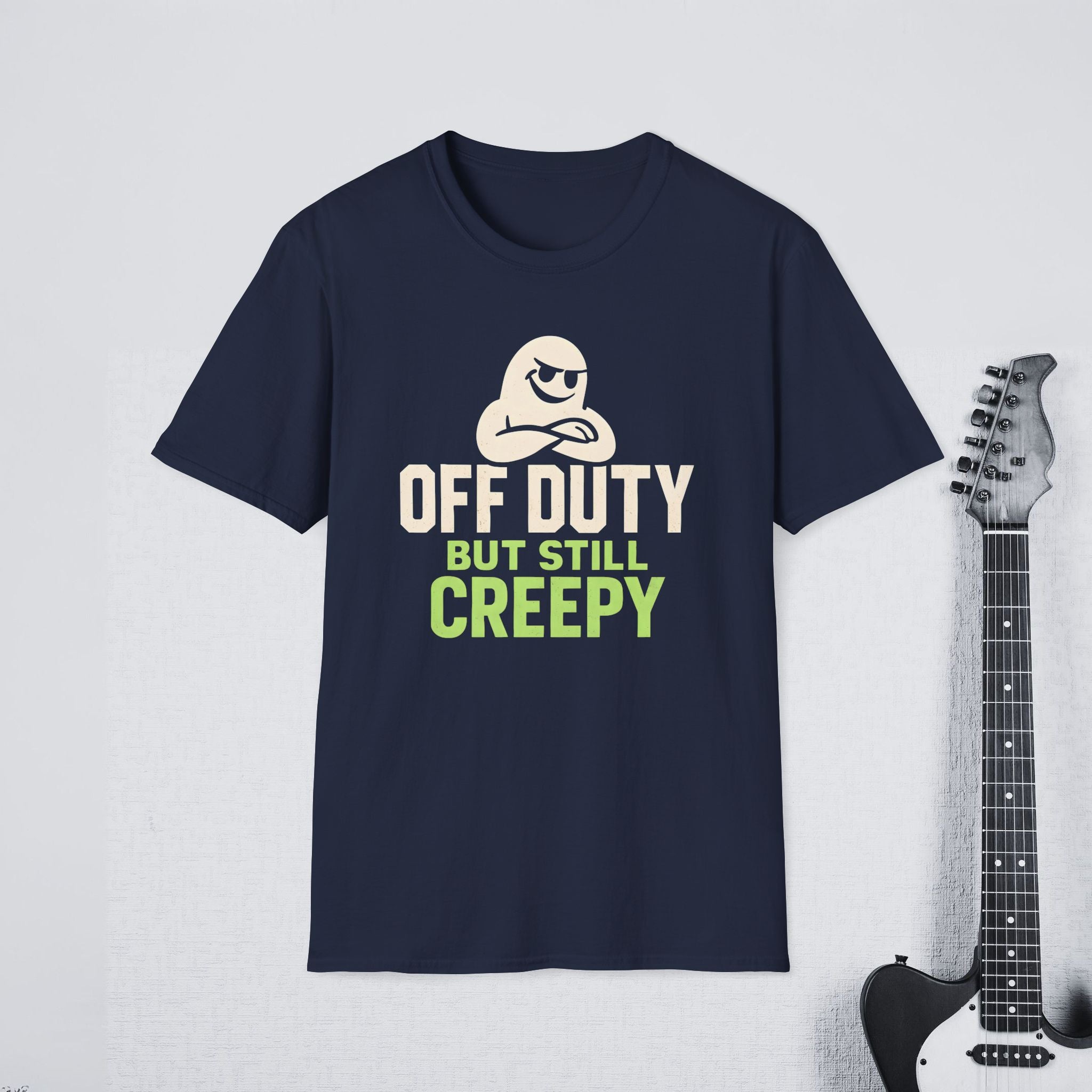 Off Duty But Still Creepy Funny Gothic Shirt, Spooky Humor Tee, Halloween Vibes Apparel