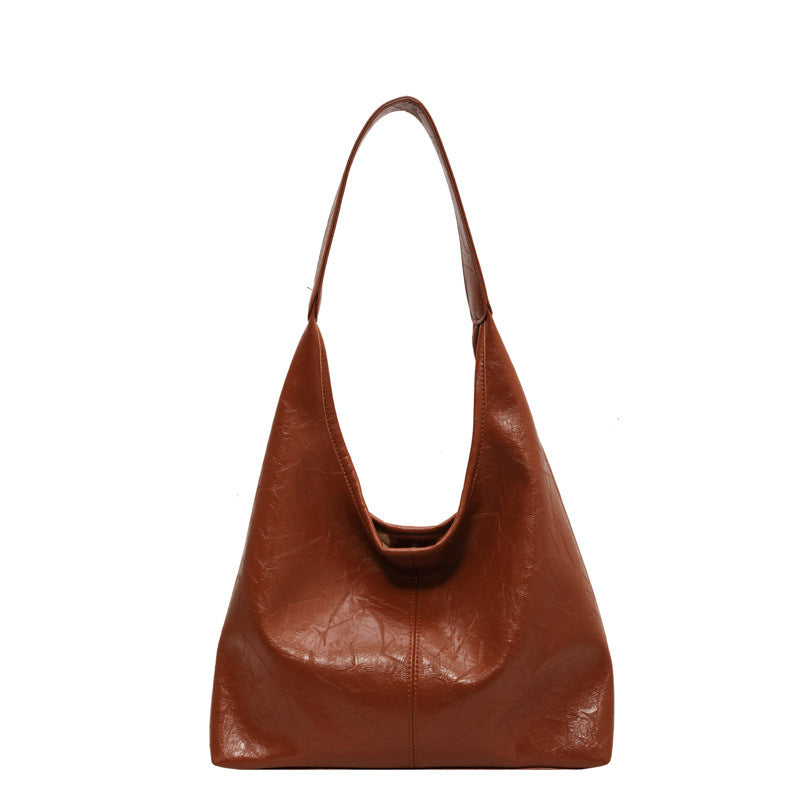 2-Piece PU Shoulder Bag Set – Large Capacity Hobo Tote with Matching Clutch for Daily Use