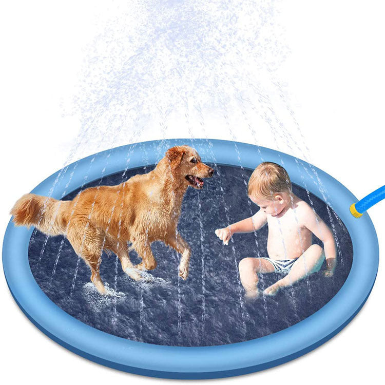 Backyard Water Play Mat - Summer Splash Pad for Kids & Pets with Anti-Slip Surface