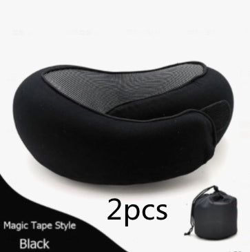 Memory Foam Travel Neck Pillow U-Shaped Ergonomic Support with Chin Strap & Anti-Slip Portable for Planes, Cars, Office