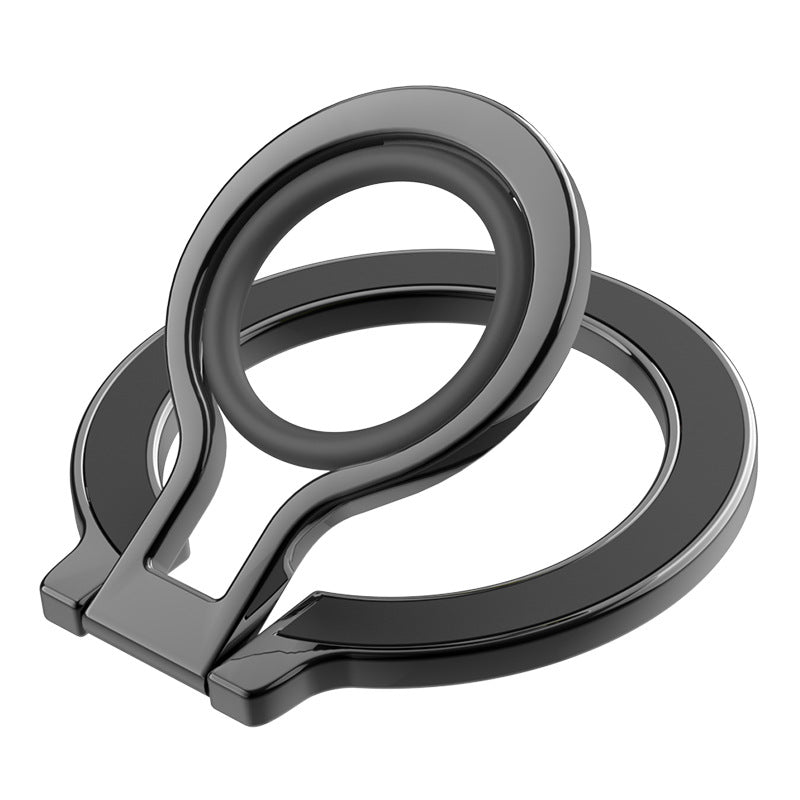 Lazy Magnetic Ring Phone Stand – Stable Desktop Holder with Rotating Metal Base