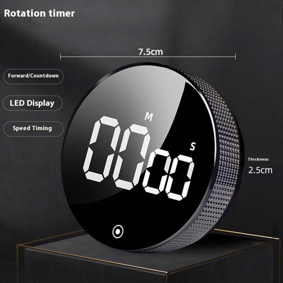 Simple Twist Timer Magnetic Digital Kitchen Timer with Loud Alarm for Cooking, Baking & Study