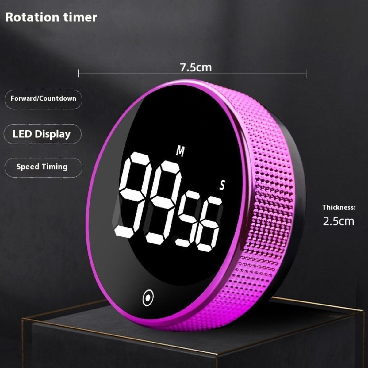Simple Twist Timer Magnetic Digital Kitchen Timer with Loud Alarm for Cooking, Baking & Study