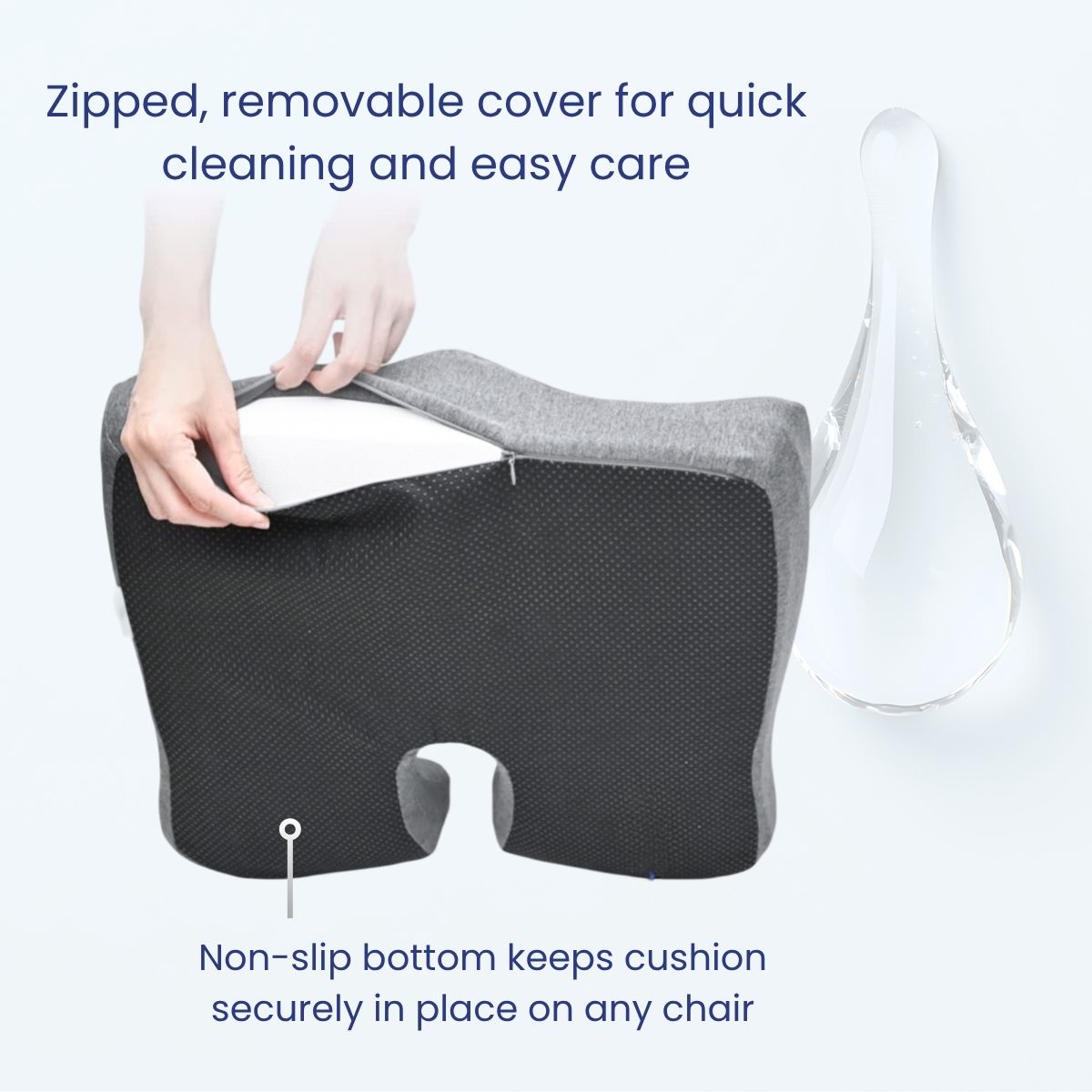 Ergonomic Seat and Lumbar Cushion Set – Tailbone & Lower Back Support for Office Chair, Car Seat, and Home Use