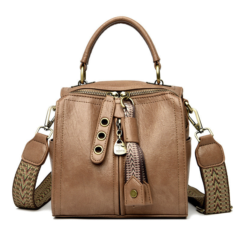 Multi-Compartment Shoulder Bag – Spacious PU Messenger Bag for Women (6 Colors, Lightweight & Stylish)