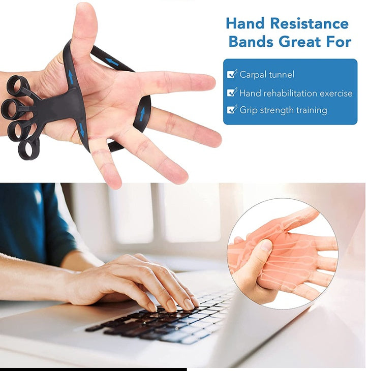 Silicone Finger Stretcher - Hand Grip Strengthener for Arthritis Pain Relief & Rehabilitation