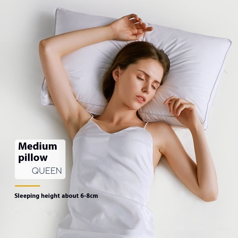 Premium Cotton Cervical Pillow – Selectable Height (Low/Medium/High) for Personalized Neck Support, Fluffy, Washable & Five-Star Hotel Comfort