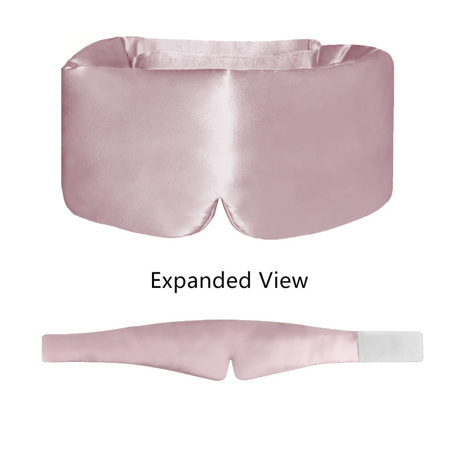 Silk-Like Bamboo Fiber Stretch Satin Eye Mask - Adjustable Blackout Cover for Travel & Deep Sleep