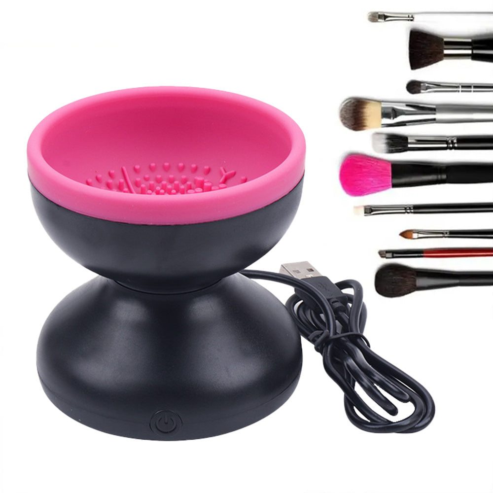 All-in-One Electric Makeup Brush Cleaner - No-Assembly, Travel-Friendly, Deep Clean Solution
