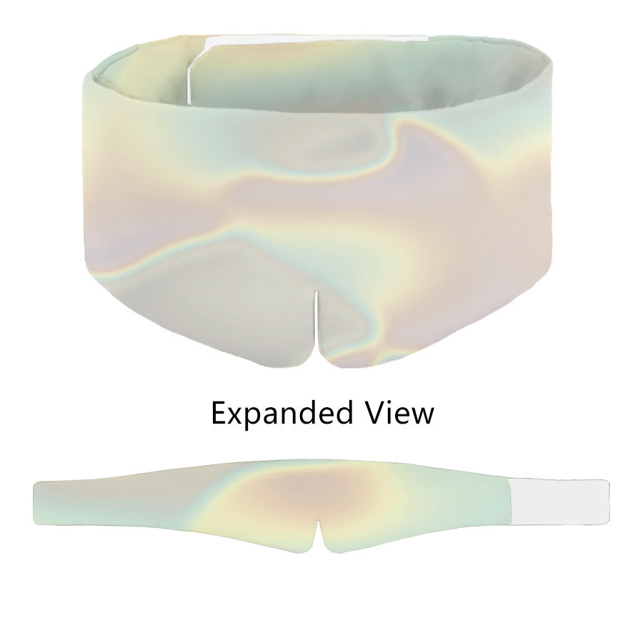 Silk-Like Bamboo Fiber Stretch Satin Eye Mask - Adjustable Blackout Cover for Travel & Deep Sleep