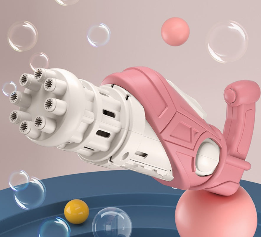 Leak-Proof 8-Hole Bubble Machine for Kids - Non-Stop Bubble Blower for Outdoor Play & Parties