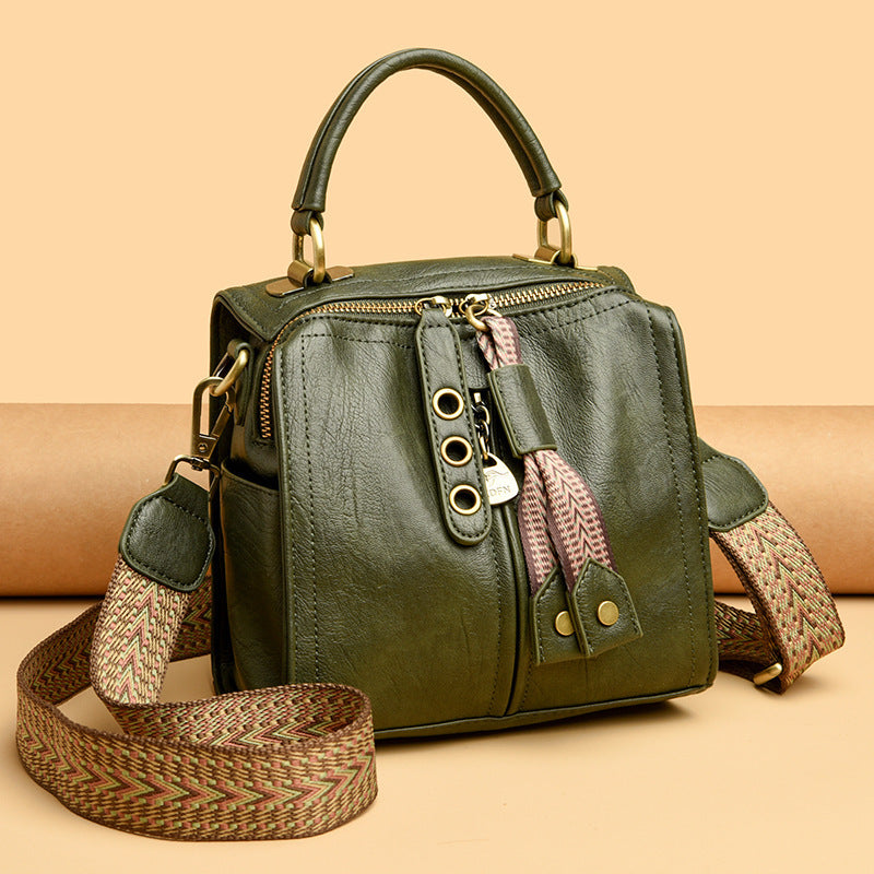 Multi-Compartment Shoulder Bag – Spacious PU Messenger Bag for Women (6 Colors, Lightweight & Stylish)