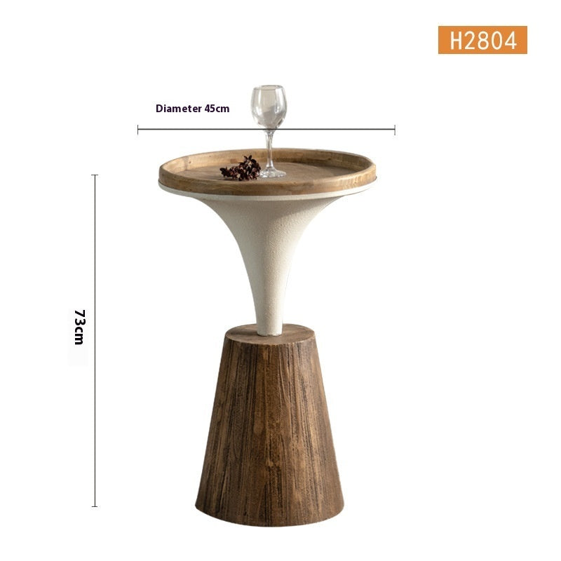Scandinavian Coffee Table – Round Wooden Tea Table for Modern Living Rooms