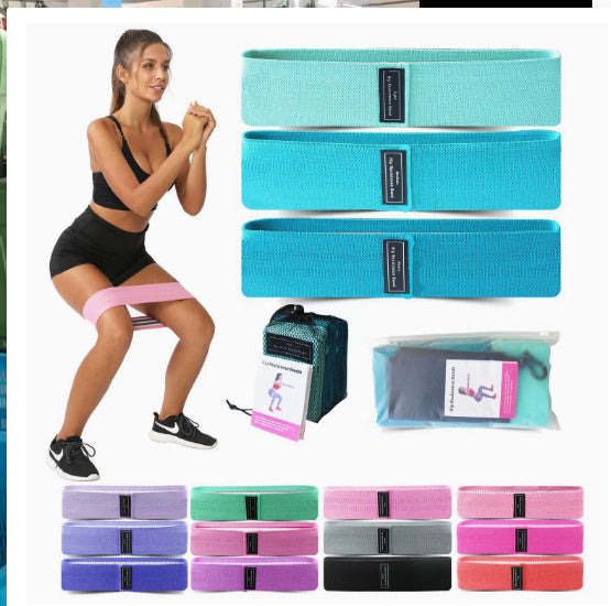 Hip Resistance Band for Squats & Yoga – Latex & Polyester Tension Ring for Home Workout & Muscle Toning
