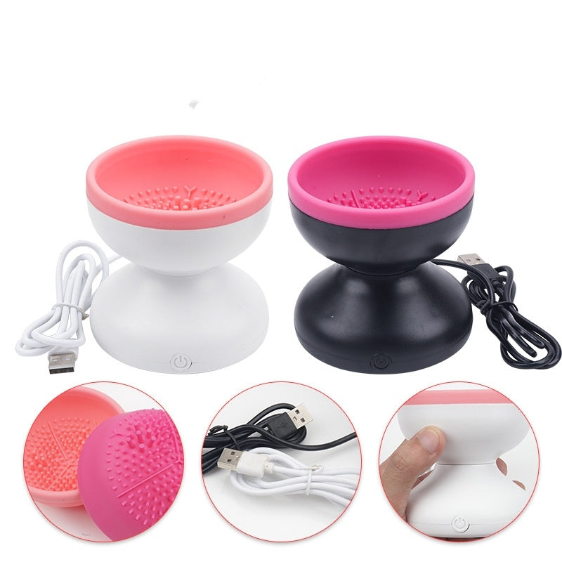 All-in-One Electric Makeup Brush Cleaner - No-Assembly, Travel-Friendly, Deep Clean Solution