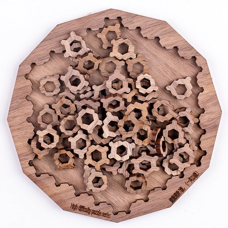 Continuum Wooden Puzzle - Extreme Burn-Finish Brain Teaser - Challenging Interlocking Jigsaw for Adults & Experts