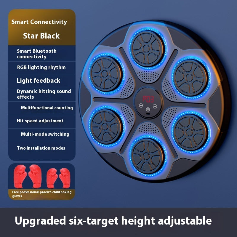 Music Boxing Machine with RGB Lights – Bluetooth, Speed Adjustable, Adult & Fitness Mode for Home Workouts