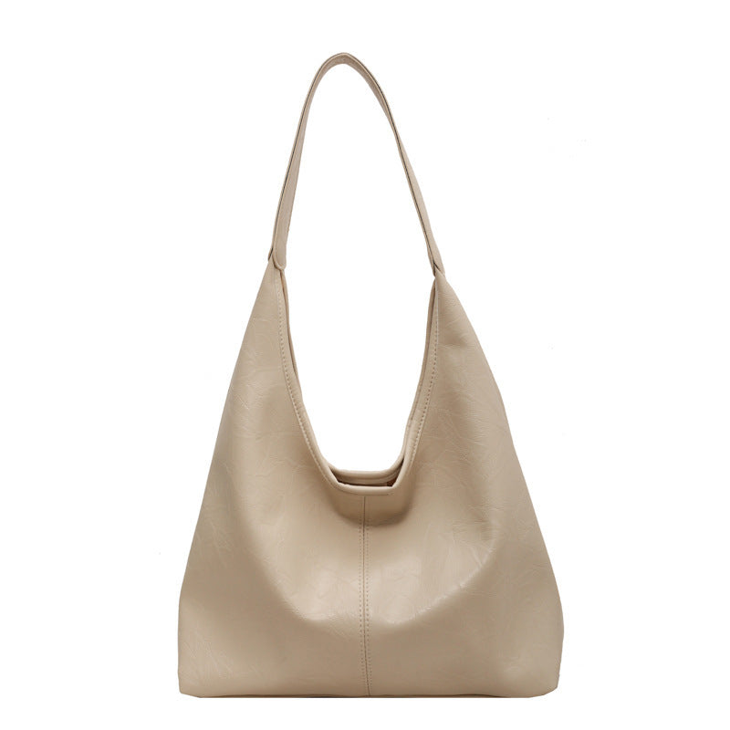 2-Piece PU Shoulder Bag Set – Large Capacity Hobo Tote with Matching Clutch for Daily Use