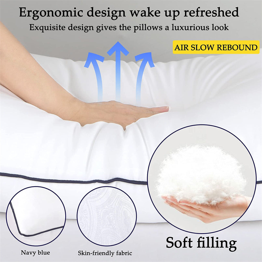 Plush Polyester Sleeping Pillows – Soft, Durable & Easy-Care, Set of 2 (Standard/Queen/King)