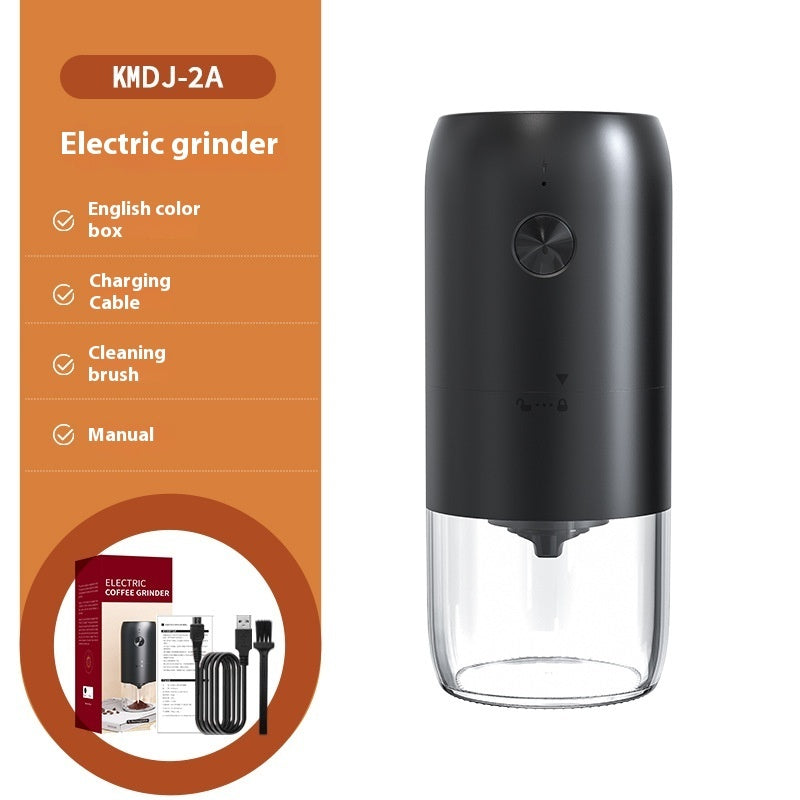Rechargeable Electric Coffee Grinder with Ceramic Burr – Portable Stainless Steel Design for Home & Travel