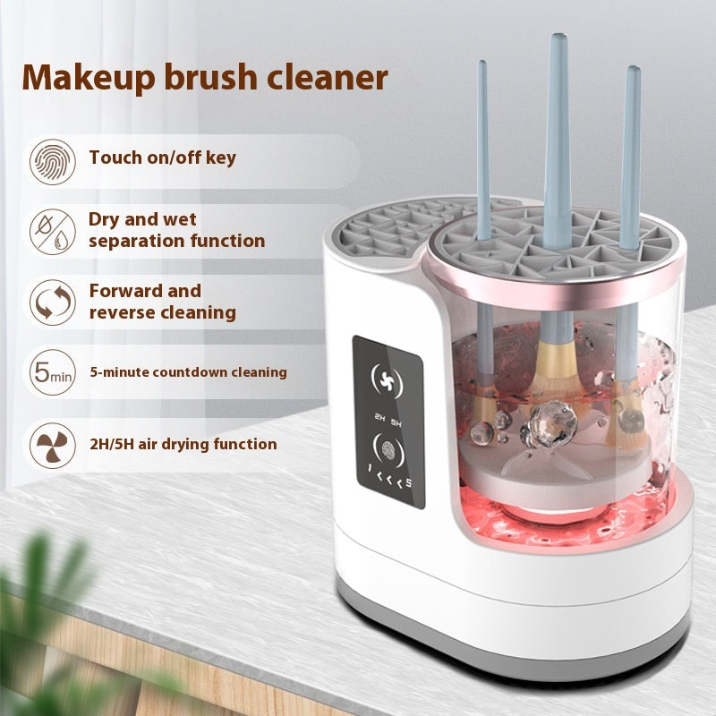 Rechargeable 3-in-1 Makeup Brush Cleaner & Dryer - 60-Second Deep Clean, Disinfect & Dry| Breakout-Free Skin, Zero Scrubbing
