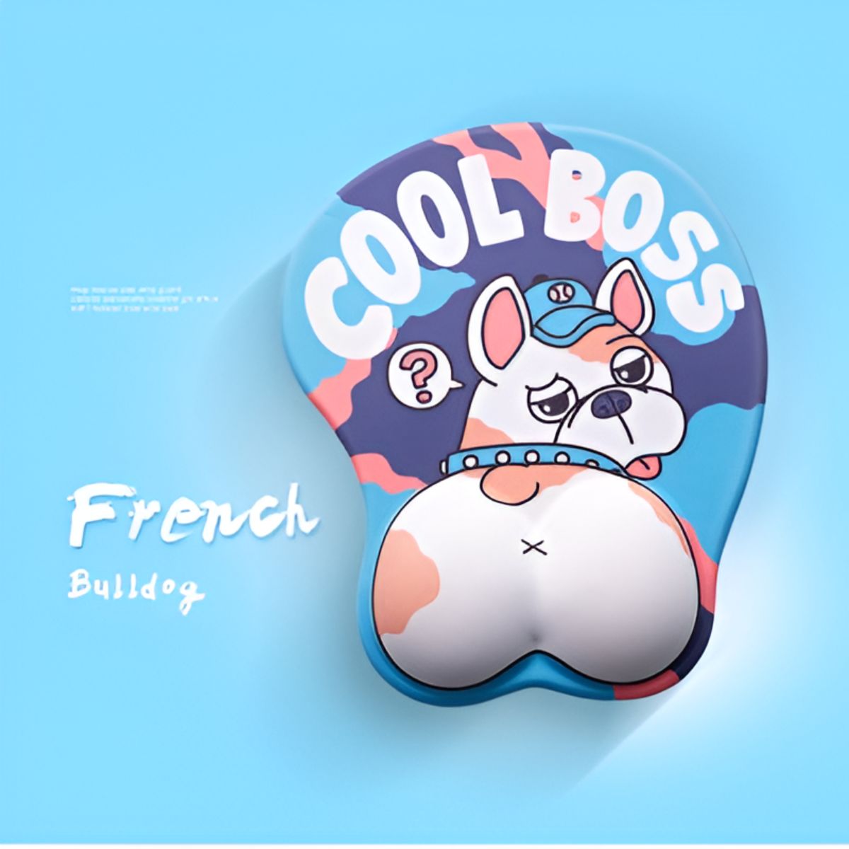 3D Puppy Dog Butt Mouse Pad - Plush Wrist Rest Mouse Mat with Non-Slip Base for Gaming & Office