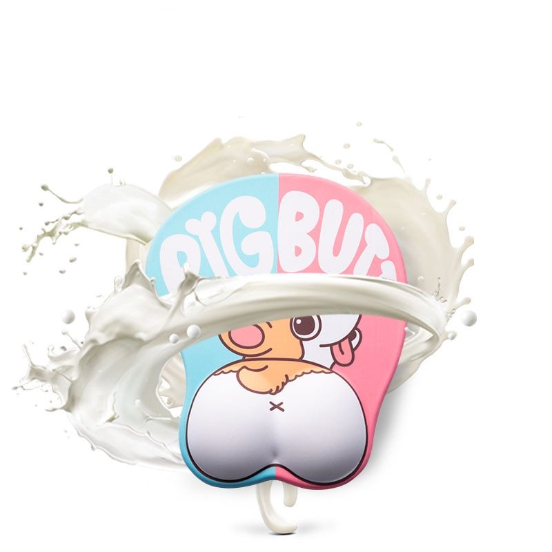 3D Puppy Dog Butt Mouse Pad - Plush Wrist Rest Mouse Mat with Non-Slip Base for Gaming & Office